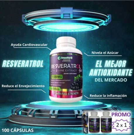 Resveratrol Plus 1600 mg. (Pack 2 x 1)